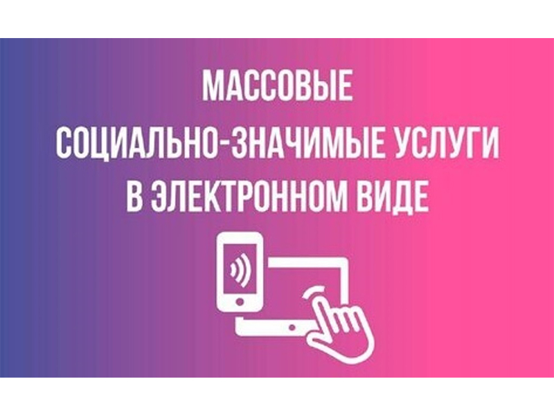 Получение массовых социально значимых услуг в электронном формате.